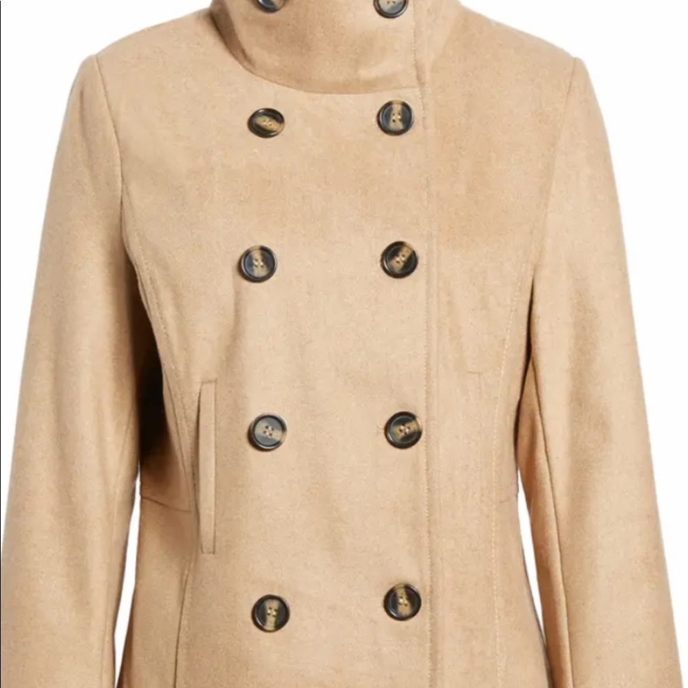 Pea coat jacket from thread and supply